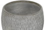 DKD Home Decor Set 3 Macetas Terraza Jardin Gris Magnesia Fibra Vidrio 55x55.5x55 cm