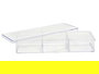 Berilo Caja Organizadora 3 Huecos Tapa Transparente Plástico 20 x 3.8 x 7 cm (Set de 48)