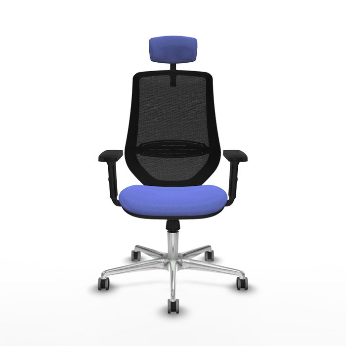 PIQUERAS Y CRESPO Silla de oficina Mardos con mecanismo Sincro, Azul claro y Negro