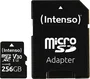 Intenso 3433492 Tarjeta MicroSDXC 256GB Clase 10 UHS-I U3 V30 100MB/s + Adaptador SD - Resistente a Agua, Golpes, Temperatura y Rayos X
