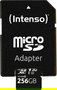 Intenso 3433492 Tarjeta MicroSDXC 256GB Clase 10 UHS-I U3 V30 100MB/s + Adaptador SD - Resistente a Agua, Golpes, Temperatura y Rayos X