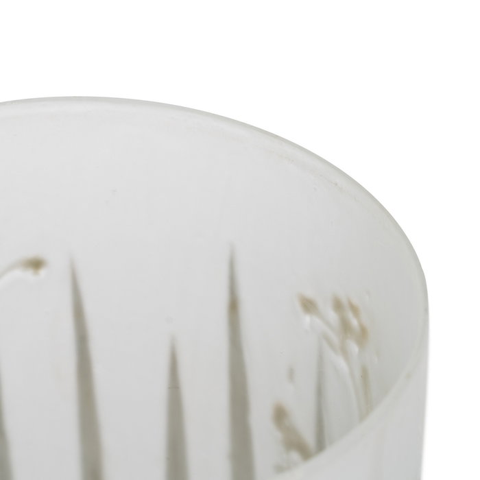 Portavelas Gris-Oro Cristal Decoración 15 X 15 X 15 cm