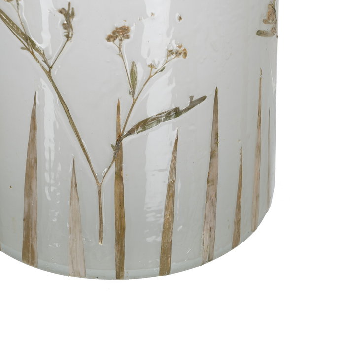 Portavelas Gris-Oro Cristal Decoración 15 X 15 X 15 cm