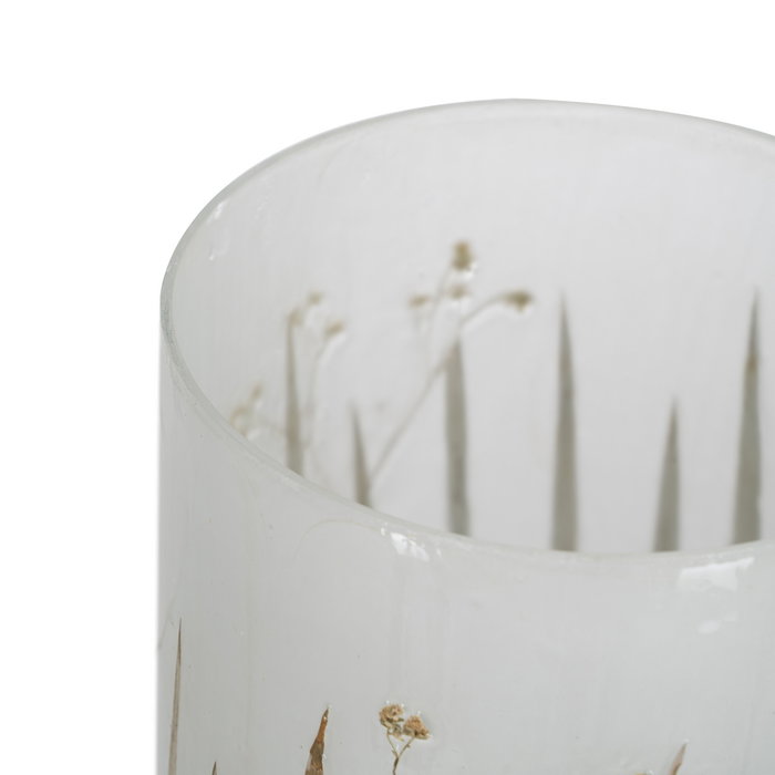 Portavelas Gris-Oro Cristal Decoración 15 X 15 X 15 cm