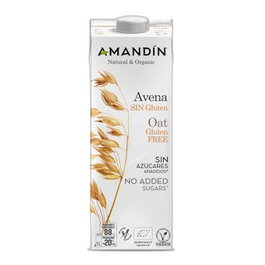 Amandin Bebida de Avena Sin Gluten 1L x 6 Unidades Bioedge