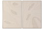 DKD Home Decor Set de 2 Cuadros Modernos en Lienzo y PS Beige 62x4,5x92 cm