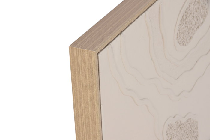 DKD Home Decor Set de 2 Cuadros Modernos en Lienzo y PS Beige 62x4,5x92 cm