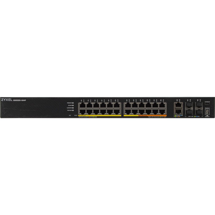 Zyxel XGS2220-30HP-EU0101F Switch Gestionado L3 con 26 Puertos PoE y 10G Zyxel XGS2220-30HP-EU0101F Switch Gestionado L3 con 26 Puertos PoE y 10G