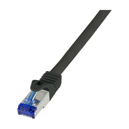 LogiLink Cable de parcheo Cat.6A S/FTP Ultraflex GHMT, 5.0m, negro