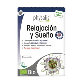 Physalis Relajación y Sueño Bio 45 comprimidos - Complemento alimenticio para sueño reparador