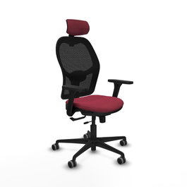 PIQUERAS Y CRESPO Silla de oficina Jorquera Granate y Negro