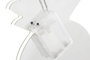 DKD Home Decor Decoracion Pared Tropical Blanco LED PP Piña 1 cm (4 Unidades)
