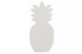 DKD Home Decor Decoracion Pared Tropical Blanco LED PP Piña 1 cm (4 Unidades)