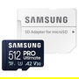 Samsung 512GB PRO Ultimate microSDXC UHS-I Tarjeta de Memoria con Adaptador