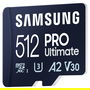 Samsung 512GB PRO Ultimate microSDXC UHS-I Tarjeta de Memoria con Adaptador