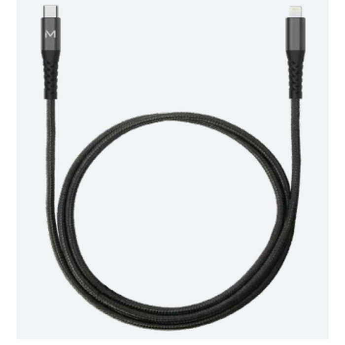 Mobilis Cable USB-C a Lightning 1m Negro para Carga y Sincronización, Cabeza Metálica, Compatible con iPhone iPad Mobilis Cable USB-C a Lightning 1m Negro para Carga y Sincronización, Cabeza Metálica, Compatible con iPhone iPad
