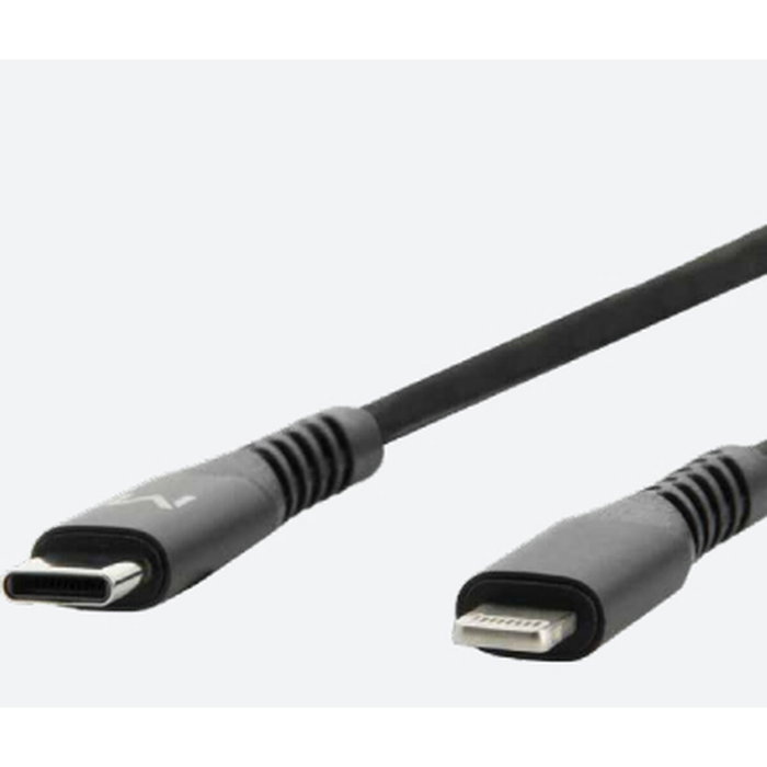 Mobilis Cable USB-C a Lightning 1m Negro para Carga y Sincronización, Cabeza Metálica, Compatible con iPhone iPad Mobilis Cable USB-C a Lightning 1m Negro para Carga y Sincronización, Cabeza Metálica, Compatible con iPhone iPad