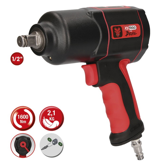 KS Tools THE DEVIL Llave de impacto de alto rendimiento 1600Nm 1/2 pulgada