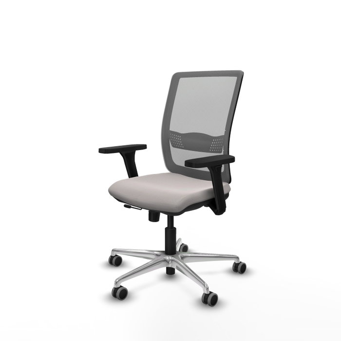 PIQUERAS Y CRESPO Silla de oficina Haches con mecanismo Sincro/Traslack, Blanco y Gris PIQUERAS Y CRESPO Silla de oficina Haches con mecanismo Sincro/Traslack, Blanco y Gris