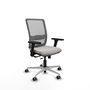 PIQUERAS Y CRESPO Silla de oficina Haches con mecanismo Sincro/Traslack, Blanco y Gris