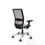 PIQUERAS Y CRESPO Silla de oficina Haches con mecanismo Sincro/Traslack, Blanco y Gris