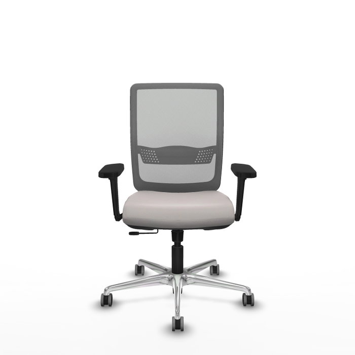 PIQUERAS Y CRESPO Silla de oficina Haches con mecanismo Sincro/Traslack, Blanco y Gris PIQUERAS Y CRESPO Silla de oficina Haches con mecanismo Sincro/Traslack, Blanco y Gris