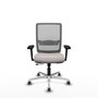 PIQUERAS Y CRESPO Silla de oficina Haches con mecanismo Sincro/Traslack, Blanco y Gris