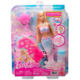 Barbie Sirena Fantasía Pompas de Jabón con Aleta para Hacer Burbujas