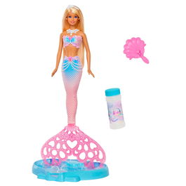 Barbie Muñeca Fantasía Sirena Pompas Jabón JLW56 Mattel Sirena Mágica para Hacer Burbujas +3 Años