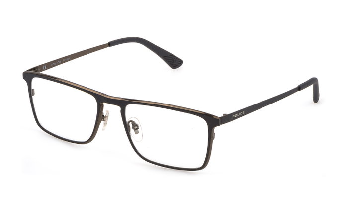 Police VPLB59-5408HT Gafas de vista para hombre con detalles verdes Police VPLB59-5408HT Gafas de vista para hombre con detalles verdes