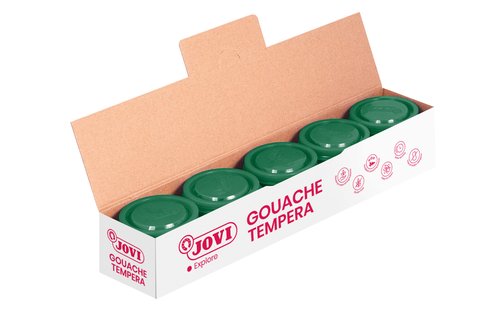 Jovi Témpera Escolar Estuche 5 Botes Verde de 35ml