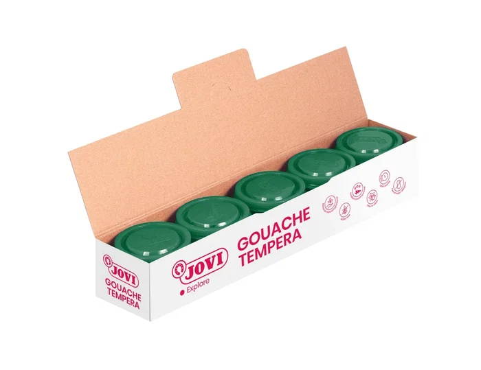 Jovi Témpera Escolar Estuche 5 Botes Verde de 35ml