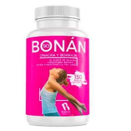 BEQUISA 90 150 Complemento Alimenticio con Aceite de Onagra y Borraja para Menopausia y Piel con Omega-6 y Vitamina E 150 Perlas