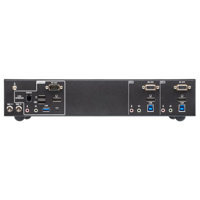 ATEN CS1922ATC Conmutador KVM USB 3.0 con 2 Puertos y DisplayPort, Compatible 4K Ultra HD a 60Hz, para Control de 2 Ordenadores, Negro