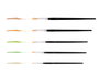 Innspiro Set de 5 pinceles cerda redondos mango corto nº 2, 4, 6, 8, 10