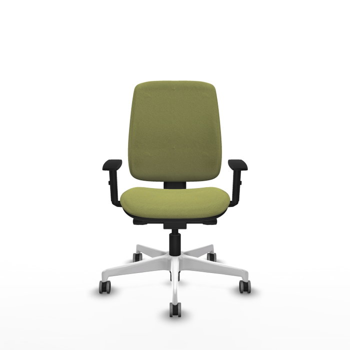 PIQUERAS Y CRESPO Silla de oficina Alares Verde oliva con mecanismo Sincro/Traslack y brazos 1D