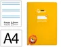 Liderpapel Cuaderno espiral A4 Pautaguía tapa blanda 80 hojas 75gr cuadro pautado 2,5mm color amarillo