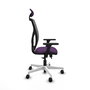PIQUERAS Y CRESPO Silla de oficina Motilla con mecanismo Sincro/Traslack, Morado y Gris
