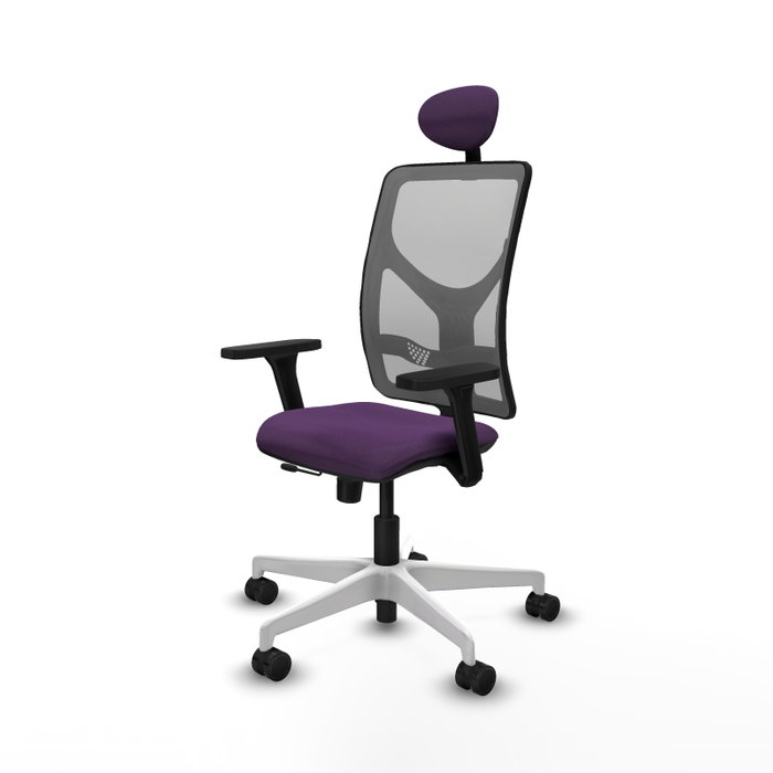 PIQUERAS Y CRESPO Silla de oficina Motilla con mecanismo Sincro/Traslack, Morado y Gris