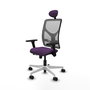 PIQUERAS Y CRESPO Silla de oficina Motilla con mecanismo Sincro/Traslack, Morado y Gris