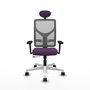 PIQUERAS Y CRESPO Silla de oficina Motilla con mecanismo Sincro/Traslack, Morado y Gris
