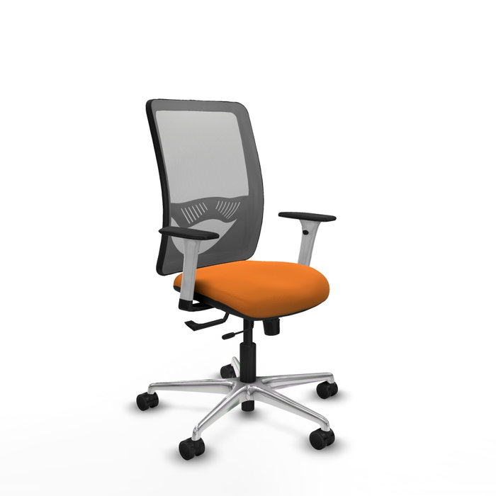 PIQUERAS Y CRESPO Silla de oficina Zulema con mecanismo Sincro/Traslack, Naranja y Gris PIQUERAS Y CRESPO Silla de oficina Zulema con mecanismo Sincro/Traslack, Naranja y Gris