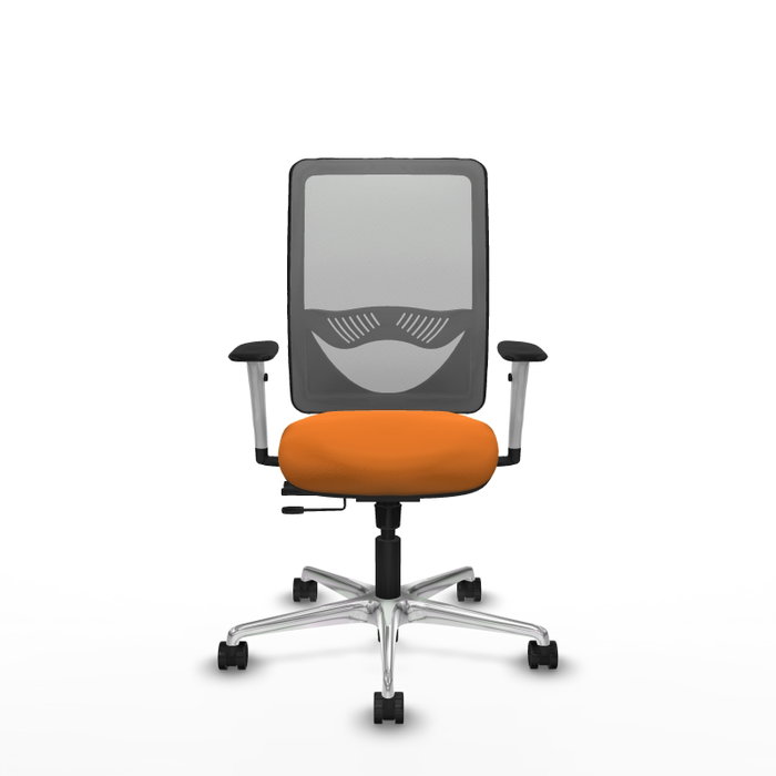PIQUERAS Y CRESPO Silla de oficina Zulema con mecanismo Sincro/Traslack, Naranja y Gris PIQUERAS Y CRESPO Silla de oficina Zulema con mecanismo Sincro/Traslack, Naranja y Gris