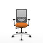 PIQUERAS Y CRESPO Silla de oficina Zulema con mecanismo Sincro/Traslack, Naranja y Gris