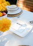 Hermia DLY007 Bandeja de Cerámica Blanca para Servir Comida 34 x 25 x 2 cm