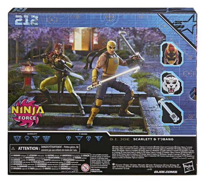 Hasbro G.I. Joe Classified Series Pack de 2 Figuras Ninja Force Scarlett & T'Jbang 15 cm Hasbro G.I. Joe Classified Series Pack de 2 Figuras Ninja Force Scarlett & T'Jbang 15 cm