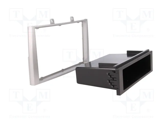 ACV Bastidor de montaje de radio para Peugeot 2 DIN, Plata