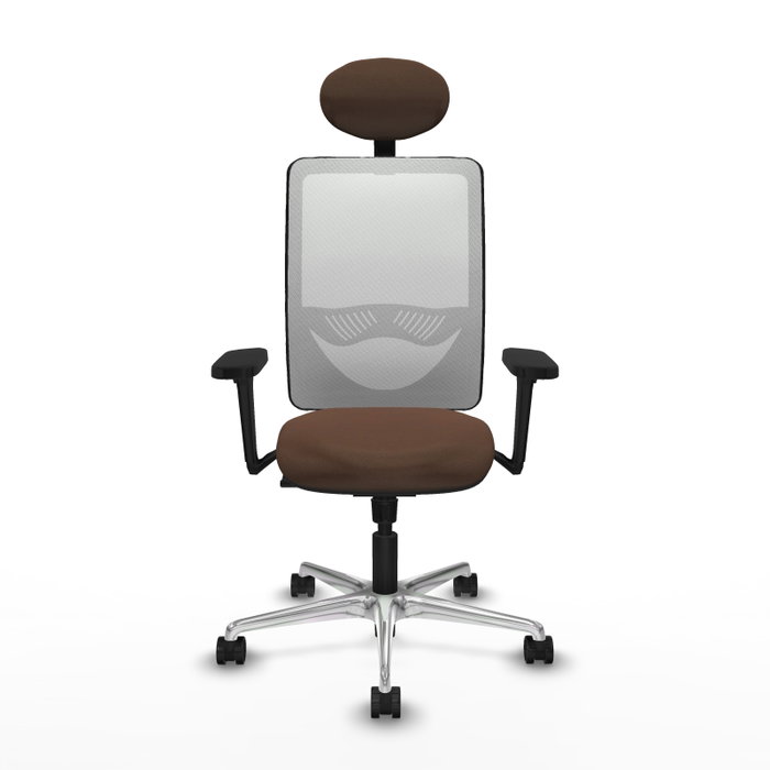 PIQUERAS Y CRESPO Silla de oficina Zulema con mecanismo Sincro, Marrón y Blanco PIQUERAS Y CRESPO Silla de oficina Zulema con mecanismo Sincro, Marrón y Blanco