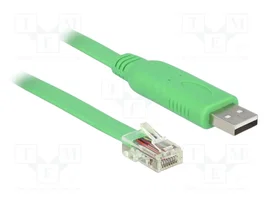 DeLOCK 62960 Adaptador USB 2.0 Typ-A a Serie RS-232 RJ45, 1,8 m Verde
