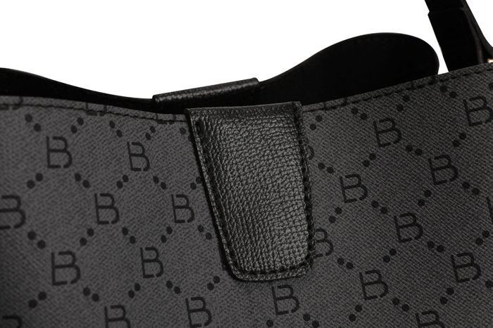 Lucky Bees Bolso Cubo 328 v2 Gris y Negro Piel Polivinilo 21x14x21 cm